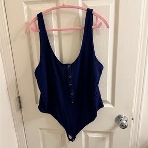 Good American Navy Blue Bodysuit